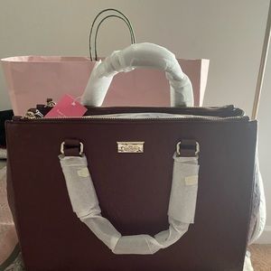 Brand New!!! Kate Spades purse, cherry wood as described in color! Perfect bag!